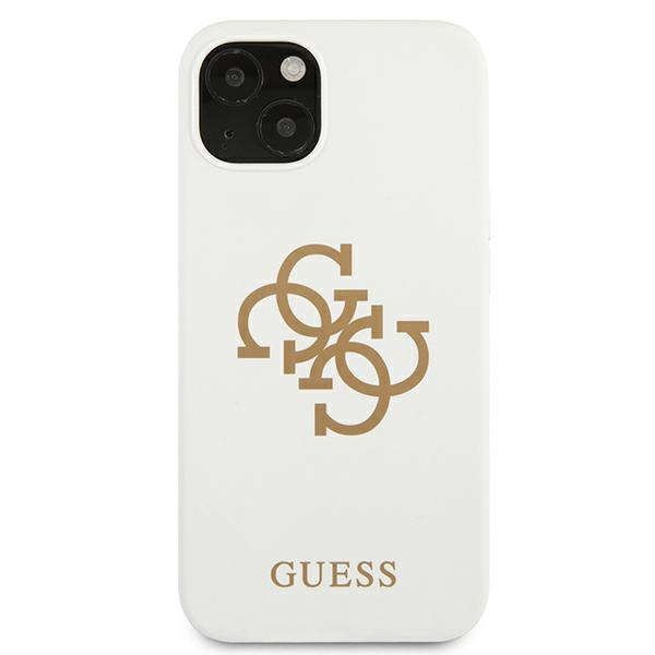 Etui GUESS Apple iPhone 13 Mini Silicone 4G Logo Biały Hardcase