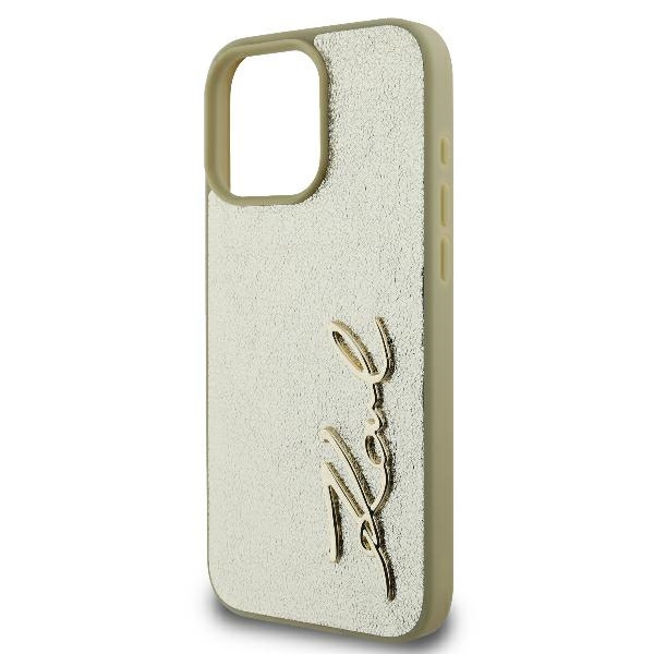 Etui Karl Lagerfeld iPhone 16 Pro 6.3" złoty/gold hardcase Metal Signature