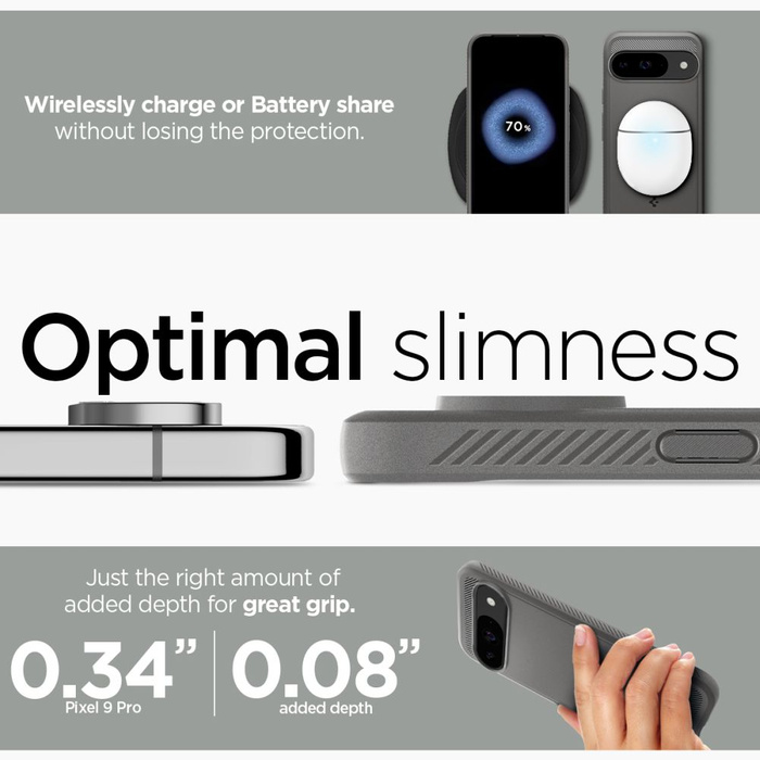 Etui SPIGEN RUGGED ARMOR GOOGLE PIXEL 9 / 9 PRO MARBLE GREY