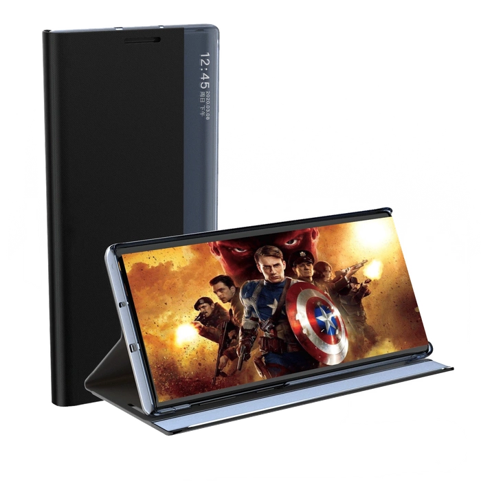 New Sleep Case pokrowiec etui z klapką z funkcją podstawki Samsung Galaxy S22 Ultra niebieski