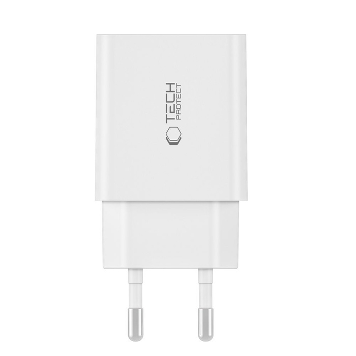 ŁADOWARKA TECH-PROTECT NC30W 2-PORT NETWORK CHARGER PD30W/QC3.0 WHITE