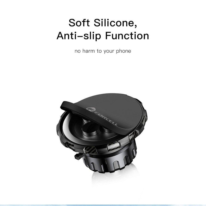 Uchwyt na telefon do samochodu magnetyczny Forcell F-Grip MagLuxe do szyby / deski / kratki czarny