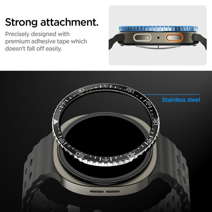 ETUI SPIGEN SAMSUNG GALAXY WATCH 8 44 MM BEZEL TUNE DIVER CZARNE