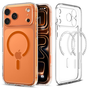 ETUI SPIGEN IPHONE 17 PRO MAX ULTRA HYBRID MAG MAGSAFE CLEAR/ORANGE