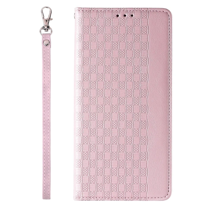Magnet Strap Case etui do iPhone 13 Pro pokrowiec portfel + mini smycz zawieszka różowy