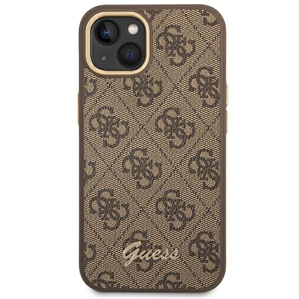 Etui GUESS Apple iPhone 14 Plus 4G Vintage Gold Logo Brązowy Hardcase