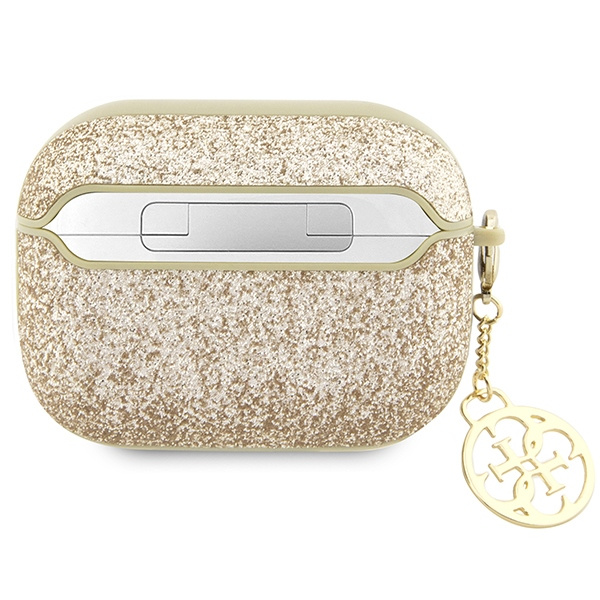 Etui Guess GUAP2GLGSHD AirPods Pro 2 cover złoty/gold Glitter Flake 4G Charm Case