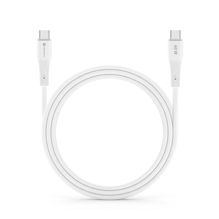 Kabel USB C do USB C Forcell F-Energy QC4.0 PD 3A 60W Silicone 1 m C344 biały