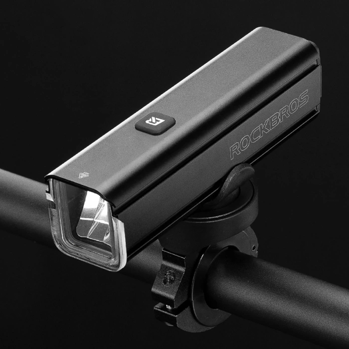 Lampka rowerowa przednia Rockbros 24610002001 1000 lm + kabel USB-C - USB-A - czarna