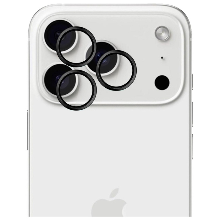 Ochrona na obiektyw aparatu 3MK iPhone 17 Pro /17 Pro Max HARDY Lens Protection Czarny
