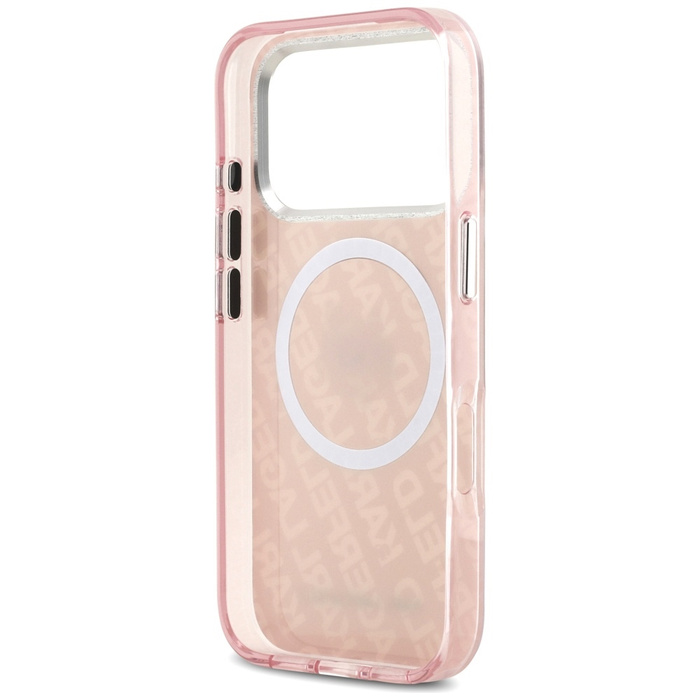 Etui Karl Lagerfeld IML Choupette Head   Logo MagSafe do iPhone 17 Pro różowy