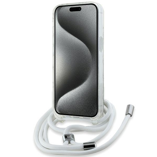 Etui Karl Lagerfeld KLHMP15SHCKCKLCT iPhone 15 / 14 / 13 6.1" transparent hardcase IML Crossbody Monogram Karl & Choupette Head MagSafe