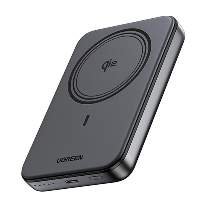 Powerbank magnetyczny 10000mAh Ugreen PB763, Qi2, USB-C, 20W Czarny