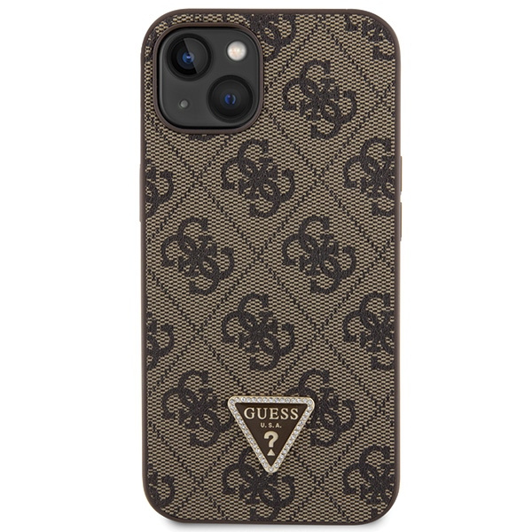 Etui Guess GUHCP13MP4TDSCPW iPhone 13 6.1" brązowy/brown hardcase Crossbody 4G Metal Logo Case