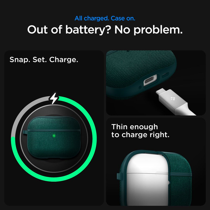 ETUI SPIGEN AIRPODS PRO 3 URBAN FIT MIDNIGHT GREEN