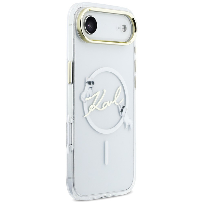 Etui Karl Lagerfeld IML Choupettes Karl  Script Logo MagSafe do iPhone Air przezroczysty