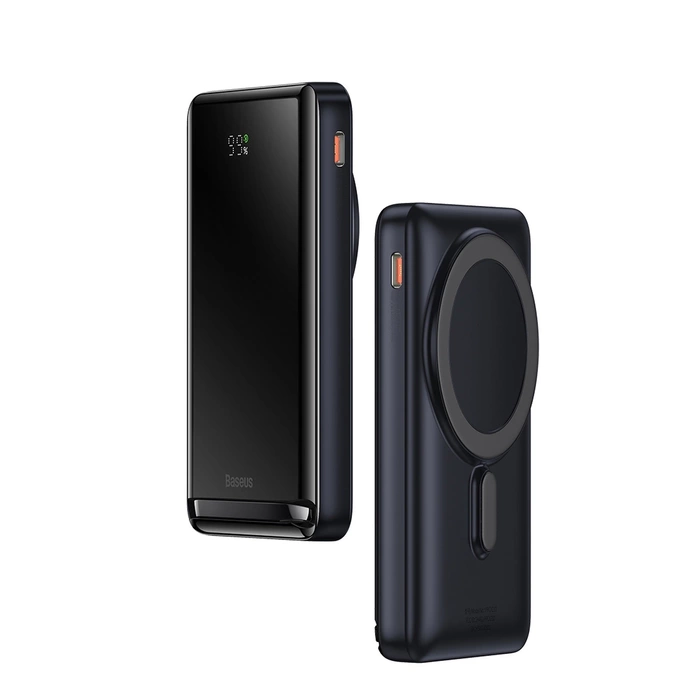 Baseus Magnetic Bracket powerbank z bezprzewodowym ładowaniem MagSafe 10000mAh 20W Overseas Edition biały (PPCX000202) z Kablem USB-C 0,5m