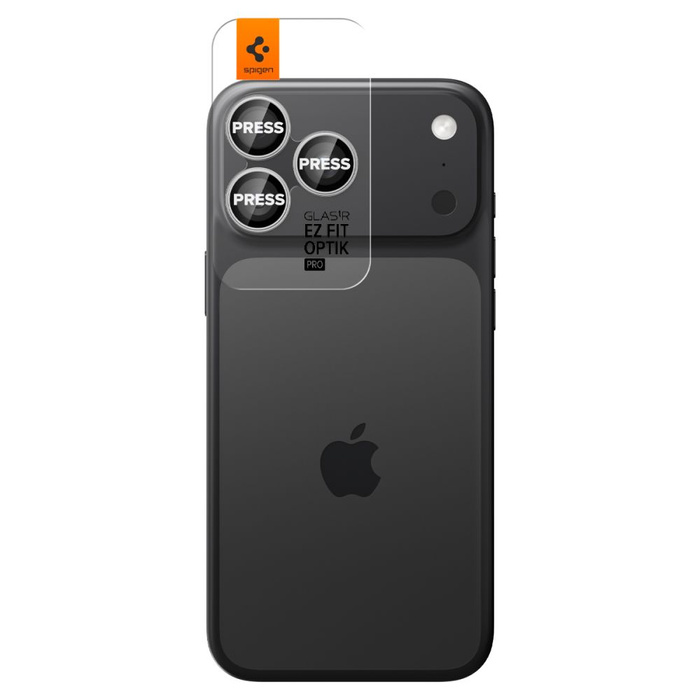 OSŁONA APARATU SPIGEN IPHONE 16 PRO / MAX / 17 PRO / MAX OPTIK PRO GLAS.TR ”EZ FIT” CAMERA PROTECTOR 2-PACK SILVER