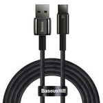 Baseus Tungsten Gold kabel USB-A - USB-C 480Mb/s 100W 2m czarny (CAWJ000101)
