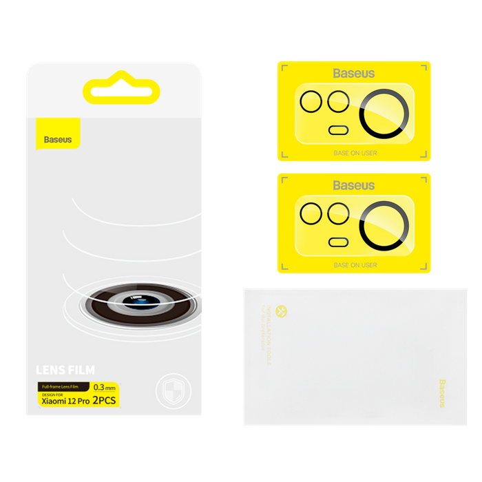 Baseus folia na aparat Xiaomi 12 Pro 0.3mm przezroczysta (2szt.) + zestaw czyszczący (SGQK000402)