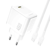 Ładowarka sieciowa Dudao A28C 45W GaN + kabel USB-C - biała