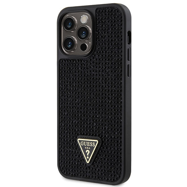 Etui Guess GUHCP14XHDGTPK iPhone 14 Pro Max 6.7" czarny/black hardcase Rhinestone Triangle Case
