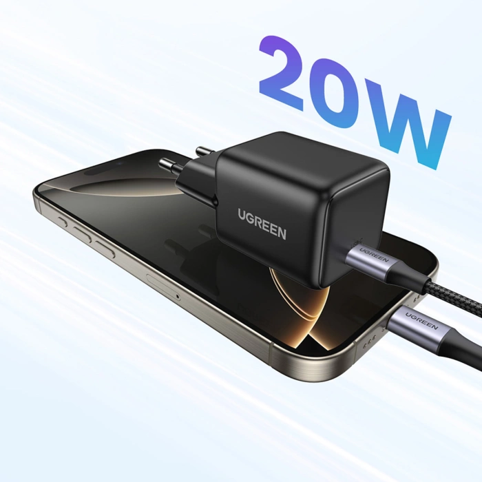 Ładowarka sieciowa Ugreen X512 20W  GaN 1x USB-C - czarna