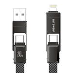 Kabel USB 4w1 Blitzwolf BW-HDC7 USB+C+Lightning 240W 1,2m (czarny)