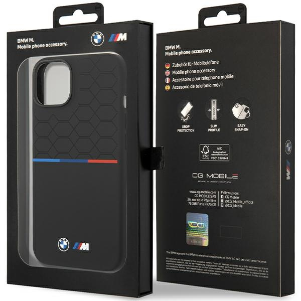 Etui Bmw Bmhmp15s22smpk Iphone 15 / 14 / 13 6.1" Czarny/black Hardcase M Silicone Pattern Magsafe Case