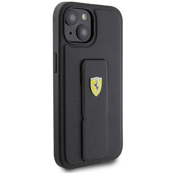 Ferrari Fehcp15sgspsik Iphone 15 6.1" Czarny/black Hardcase Grip Stand