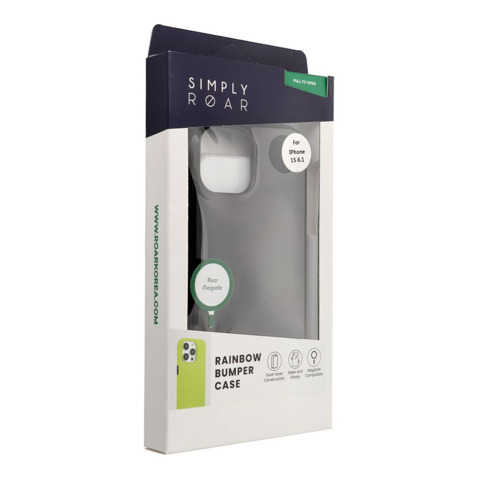 ROAR futerał RAINBOW BUMPER kompatybilny z MagSafe do IPHONE 15 czarny