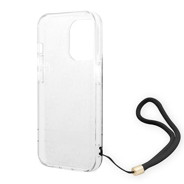 Etui GUESS Apple iPhone 14 Pro Max 4G Print Strap Czarny Hardcase