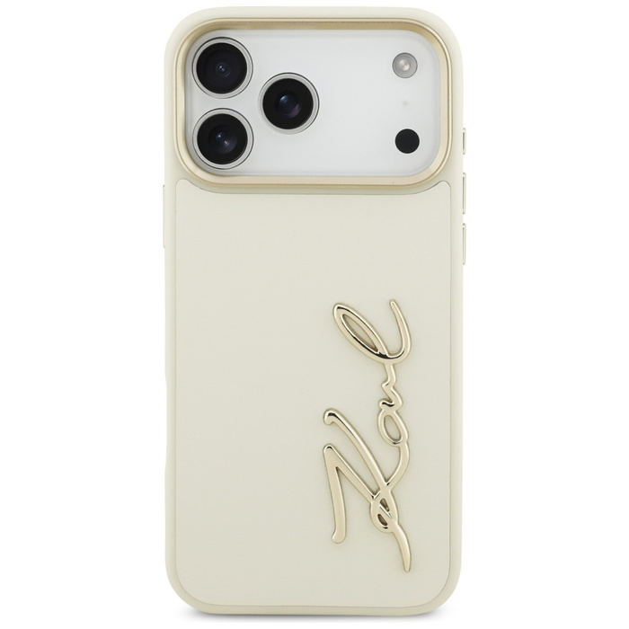Etui Karl Lagerfeld Karl Script Logo do  iPhone 17 Pro Max beżowy