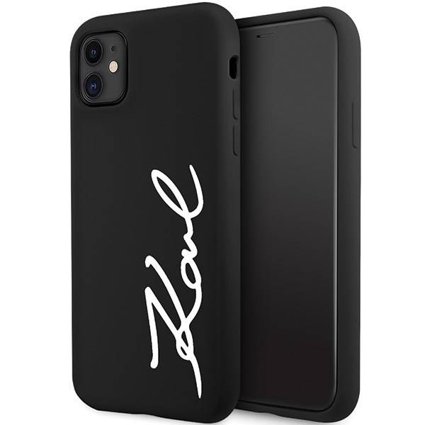 Etui Karl Lagerfeld KLHCN61SKSVGK iPhone 11  6.1" czarny/black hardcase Silicone Signature Case