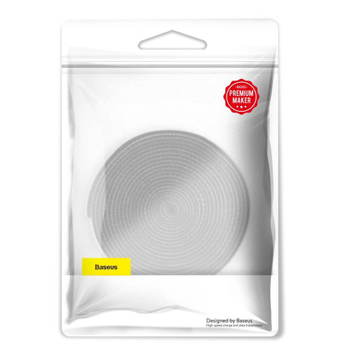 Baseus Rainbow Circle hook and loop Straps - taśma rzepowa rzep organizer kabli 3m szary(ACMGT-F0G)