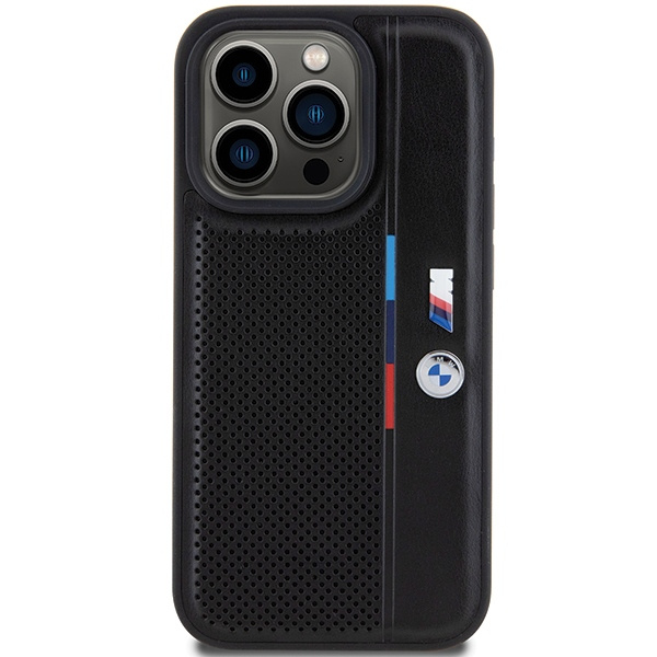Etui Bmw Bmhcp15l23pupvk Iphone 15 Pro 6.1" Czarny/black Hardcase Perforated Tricolor Line Case