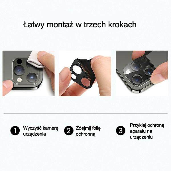 Szkło Hartowane USAMS Apple iPhone 12 Pro Max Camera Lens Glass Metal Niebieski Ochrona Aparatu Glass