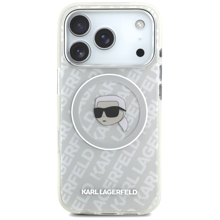 Etui Karl Lagerfeld IML Karl Head Logo   MagSafe do iPhone 17 Pro szary