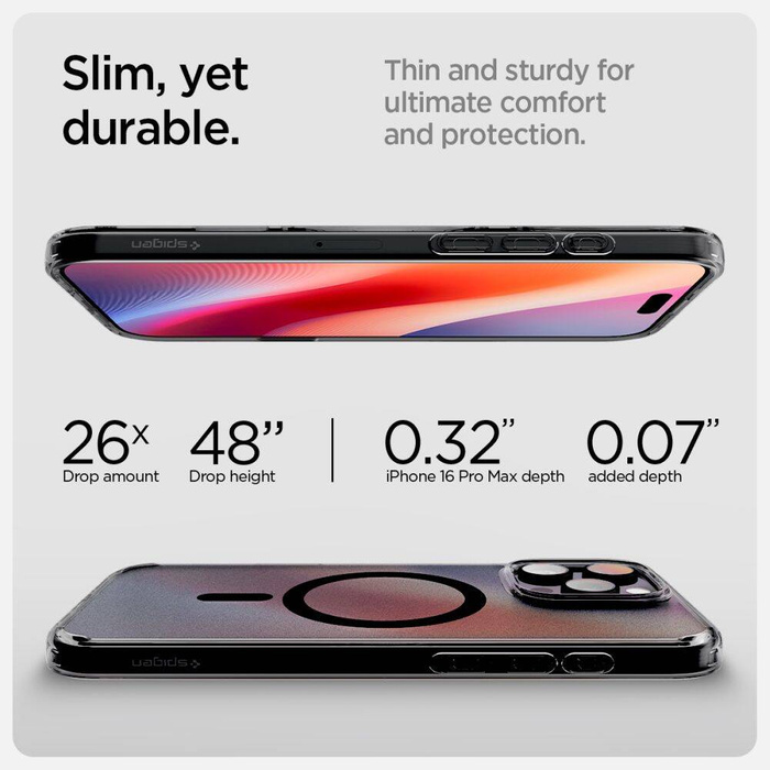 ETUI SPIGEN ULTRA HYBRID ”T” MAG MAGSAFE IPHONE 16 PRO FROST BLACK