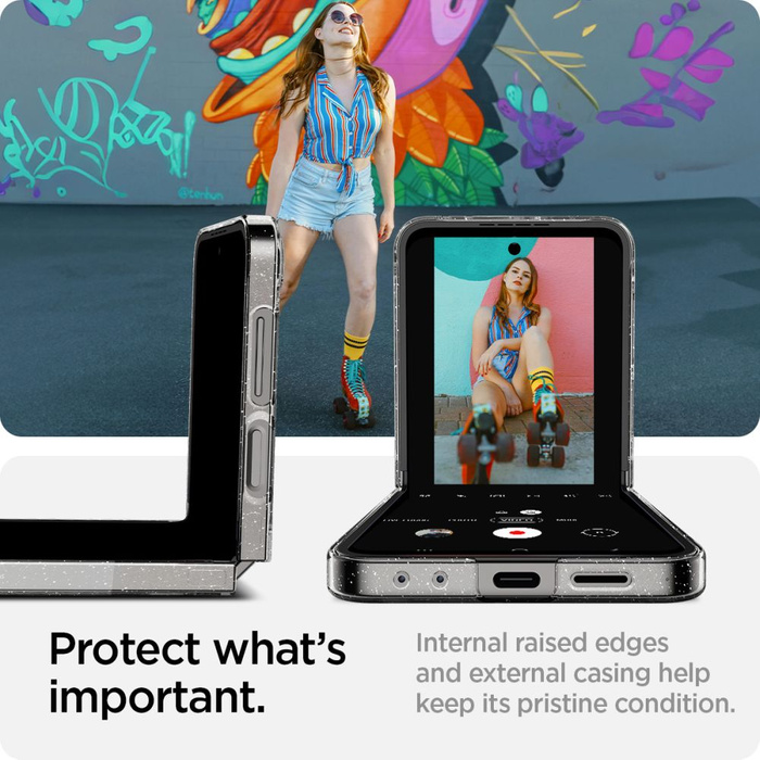 ETUI SPIGEN AIRSKIN SAMSUNG GALAXY Z FLIP 6 / 7 FE GLITTER CRYSTAL