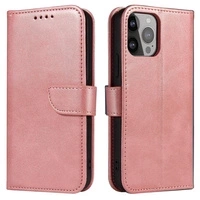 Etui Magnet Case do Samsung Galaxy S24 Ultra z klapką i portfelem - różowe