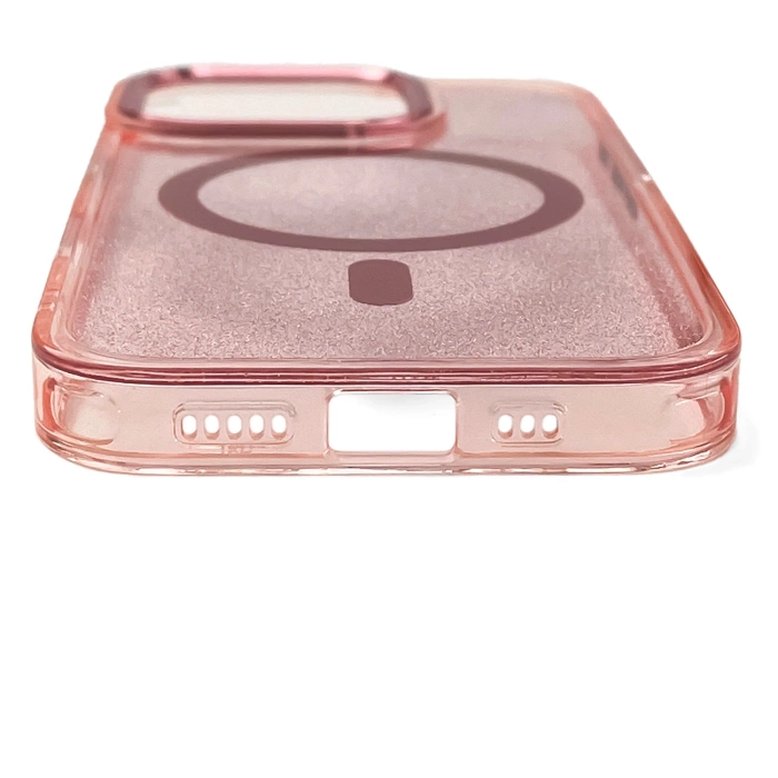 Etui brokatowe Glitter Case kompatybilne z MagSafe na iPhone 17 Pro Max - różowe