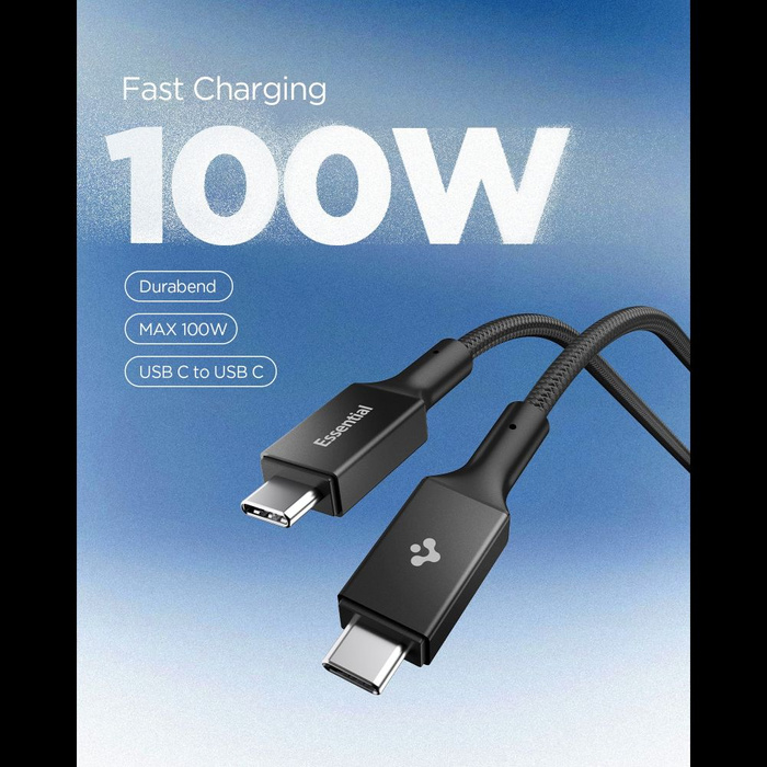 KABEL USB-C SPIGEN EB10015CC ESSENTIAL 100W 150CM CZARNY