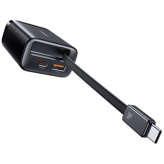 Ładowarka sieciowa USAMS Xiang Series    CC296 30W 1xUSB-C 1xUSB-A + kabel USB-C biały