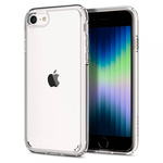 Etui Spigen iPhone SE 2022 2020 7 8 Ultra Hybrid Przezroczyste Clear Przezroczysty + Szkło Spigen Glas.Tr Slim