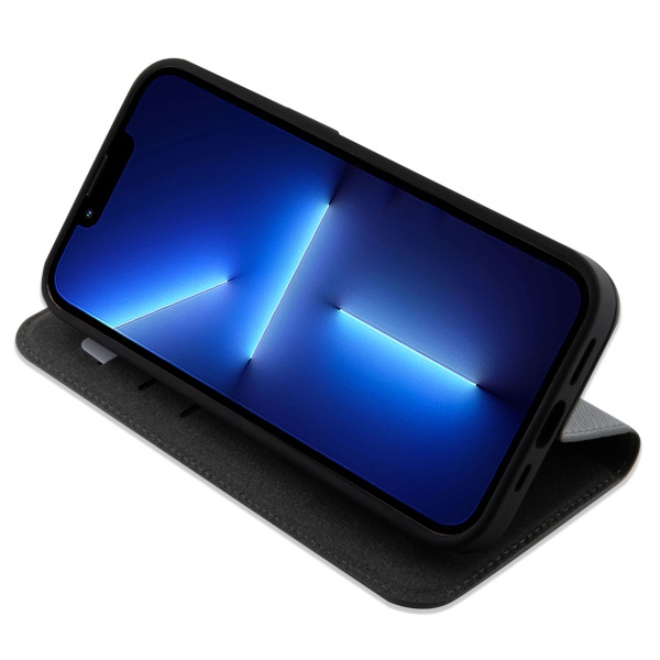 Etui Karl Lagerfeld KLBKP14SSANKCPG iPhone 14 6.1" bookcase srebrny/silver Saffiano Karl & Choupette Case