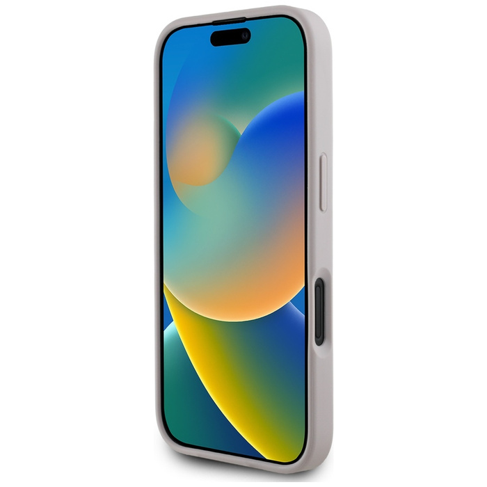 Etui Guess Grained Roses Big 4G logo do  iPhone 16 fioletowy