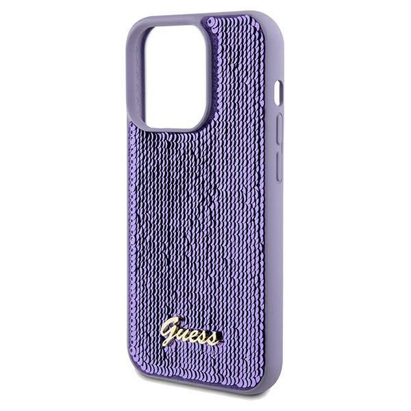 Etui Guess GUHCP13XPSFDGSU iPhone 13 Pro Max 6.7" fioletowy/purple hardcase Sequin Script Metal Case