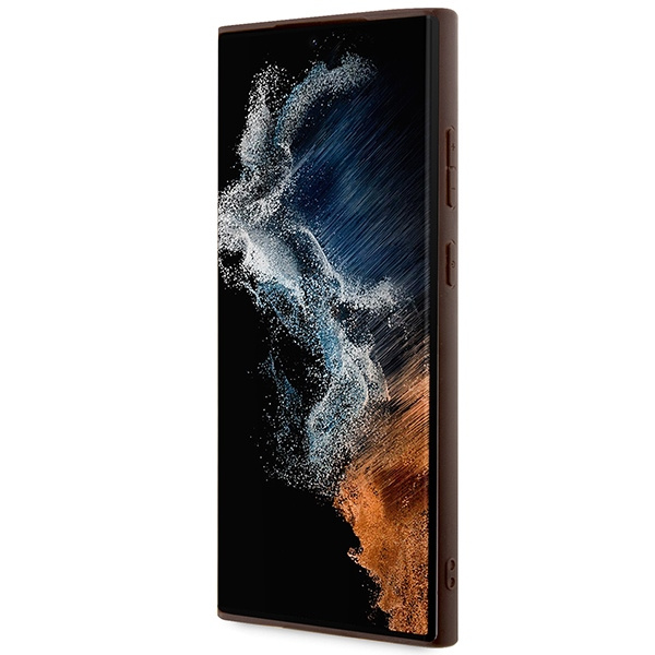 Etui Guess GUHCS24L4GMGBR Samsung Galaxy S24 Ultra S928 brązowy/brown hardcase 4G Big Metal Logo Case