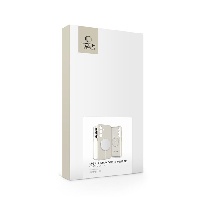 TECH-PROTECT LIQUID SILICONE MAGSAFE GALAXY S25 COSMIC LATTE